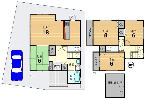 京都市西京区山田開キ町の中古一戸建て