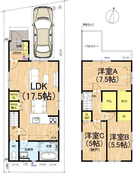 京都市右京区嵯峨野南浦町の新築一戸建