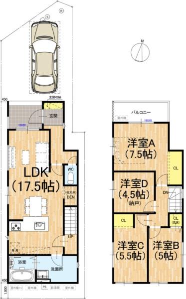 京都市右京区嵯峨野南浦町の新築一戸建