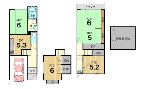 京都市右京区嵯峨広沢池下町の中古一戸建