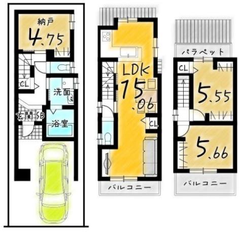 京都市伏見区竹田醍醐田町の新築一戸建