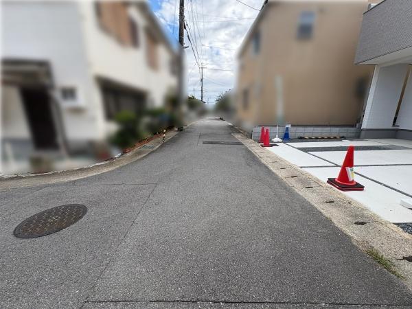 京都市伏見区桃山与五郎町の新築一戸建(前面道路含む現地写真)