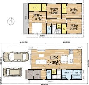 京都市北区紫竹下園生町の新築一戸建
