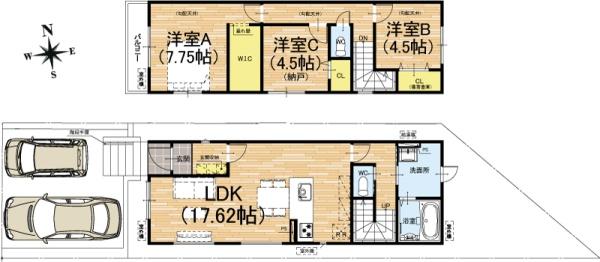 京都市伏見区深草大亀谷万帖敷町の新築一戸建