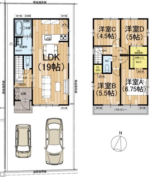 京都市西京区大原野上里勝山町の新築一戸建