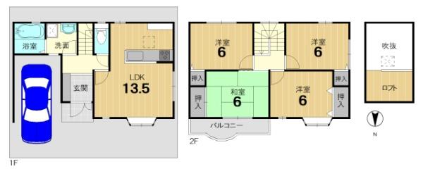 京都市西京区大枝中山町の中古一戸建