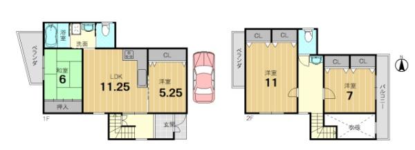 京都市右京区梅津東構口町の中古一戸建
