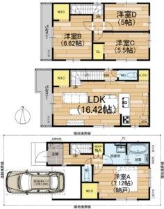 京都市右京区太秦井戸ケ尻町の新築一戸建