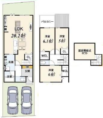 京都市伏見区久我本町の新築一戸建