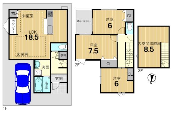 京都市西京区上桂御正町の新築一戸建