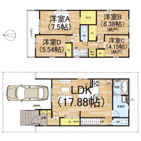 京都市伏見区醍醐新開の新築一戸建