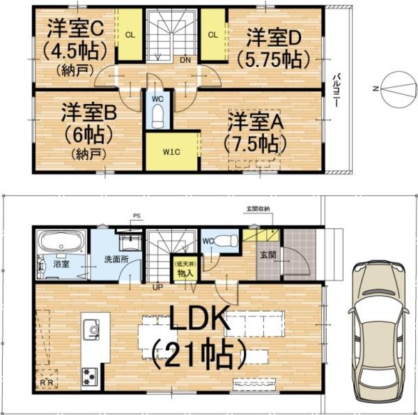 京都市伏見区醍醐新開の新築一戸建