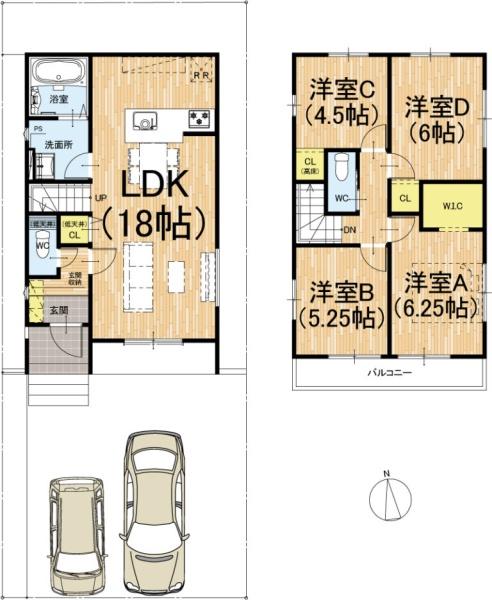 京都市西京区大原野上里男鹿町の新築一戸建