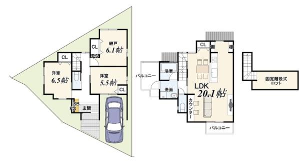 京都市西京区大枝東長町の新築一戸建