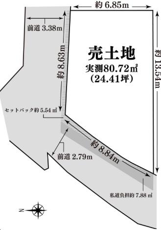 京都市右京区山ノ内荒木町の売土地