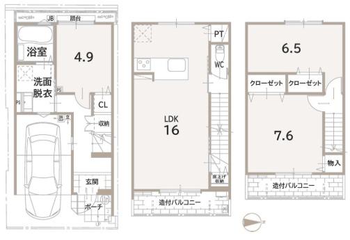 京都市右京区西京極佃田町の新築一戸建
