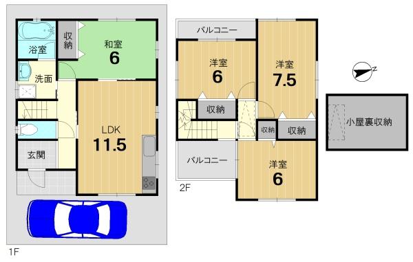 京都市南区上鳥羽南中ノ坪町の中古一戸建
