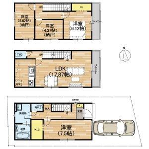 京都市右京区太秦朱雀町の新築一戸建