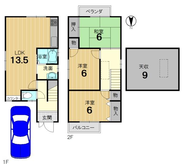 京都市南区上鳥羽八王神町の中古一戸建