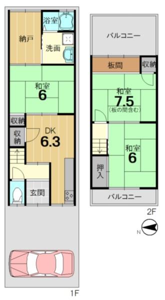京都市南区唐橋琵琶町の中古一戸建