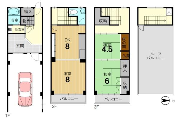 京都市南区西九条川原城町の中古一戸建