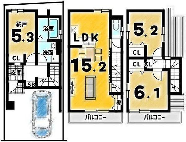 京都市右京区嵯峨苅分町の新築一戸建