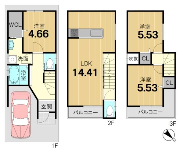 京都市右京区梅津罧原町の新築一戸建