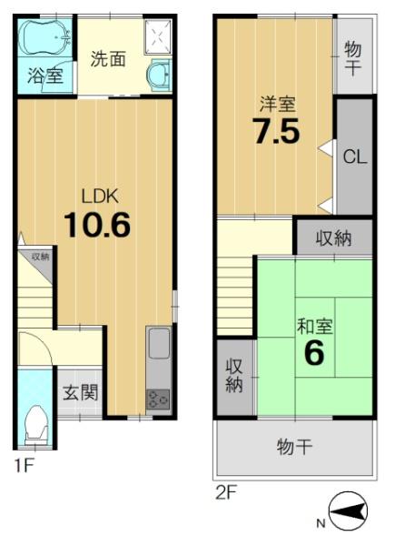 京都市右京区山ノ内荒木町の中古テラスハウス