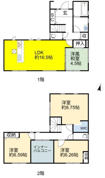 長浜市川崎町新築建売2号棟