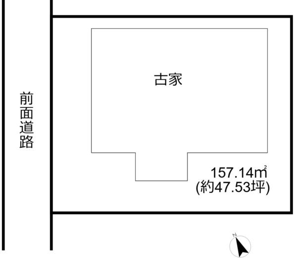 長浜市三ツ矢町古家付売地