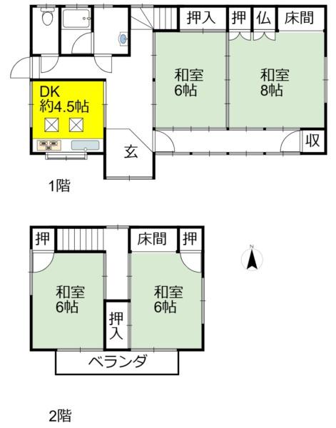 長浜市三ツ矢町古家付売地