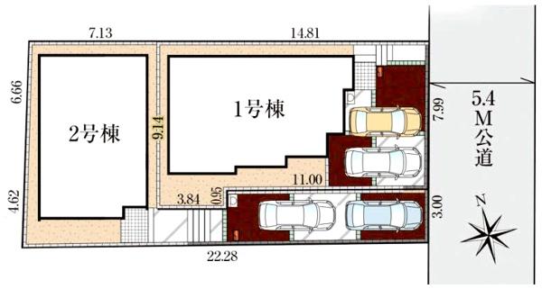 グラファーレ四街道市つくし座２丁目　３期全２棟１号棟