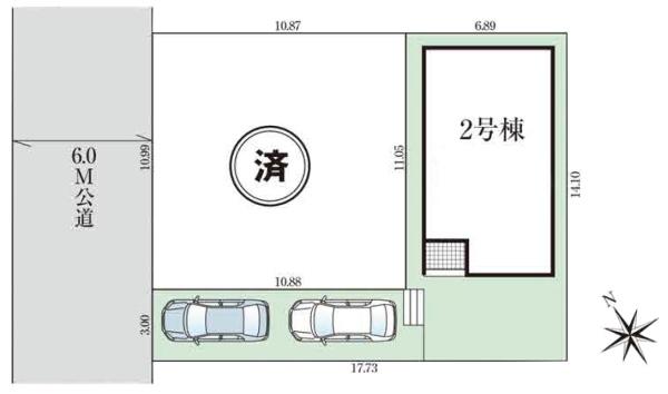 グラファーレ　酒々井町　中央台３期　全２棟　２号棟