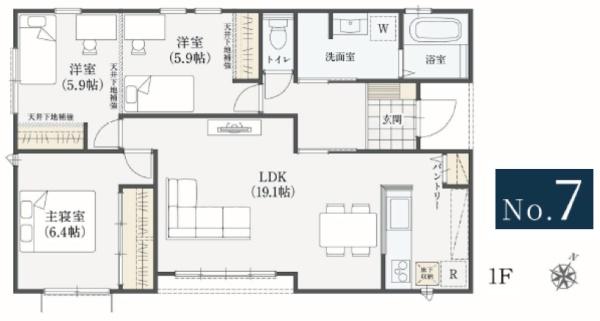 ライフベース　富里市　七栄　全７区画　７号棟