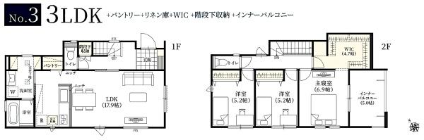 フレスティア成田（成田市郷部）全３区画・３号棟