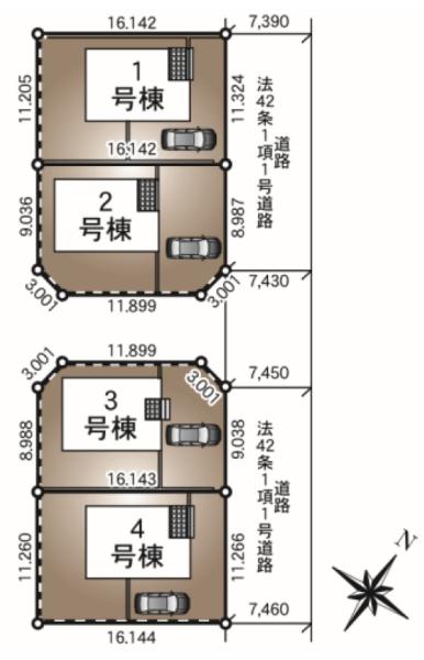 クレイドルガーデン　東金市　台方　第９　全４棟　３号棟