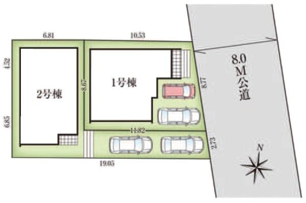 グラファーレ　佐倉市宮前１１期全２棟１号棟