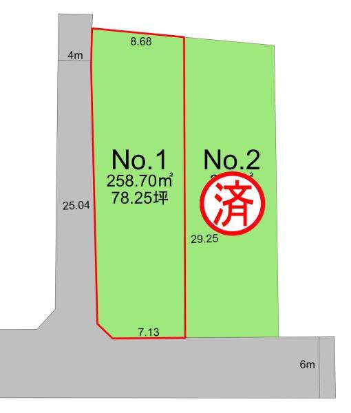 天童市大字下荻野戸の売土地