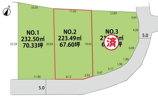 山形市大字長谷堂の売土地