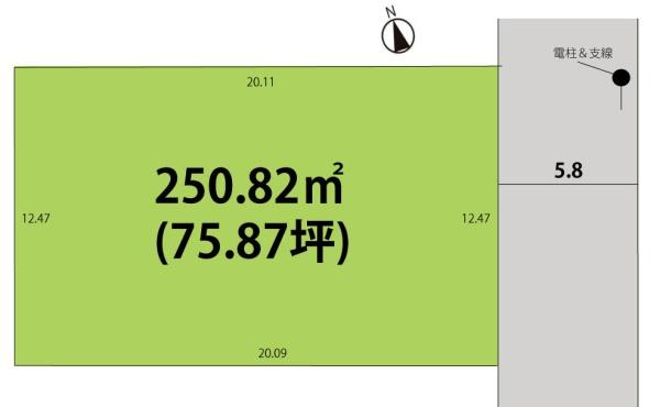 酒田市駅東1丁目の新築一戸建(区画図)