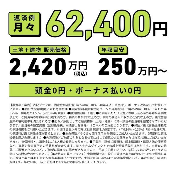 米沢市中田町の新築一戸建