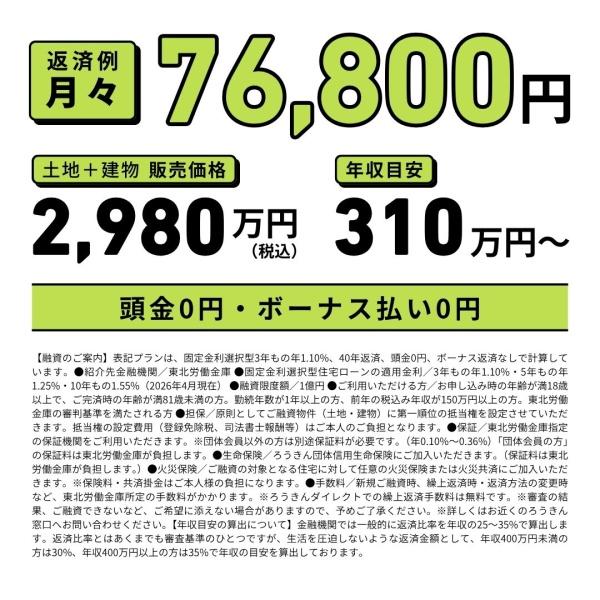 米沢市中田町の新築一戸建