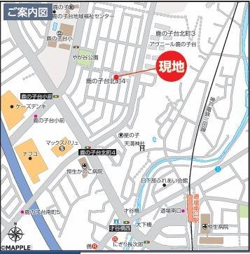 神戸市北区鹿の子台北町4丁目の土地(交通アクセス図)