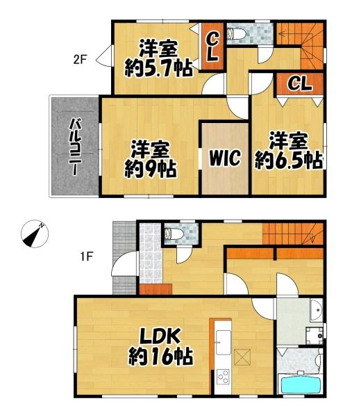 西山新築戸建て　１期　２号棟