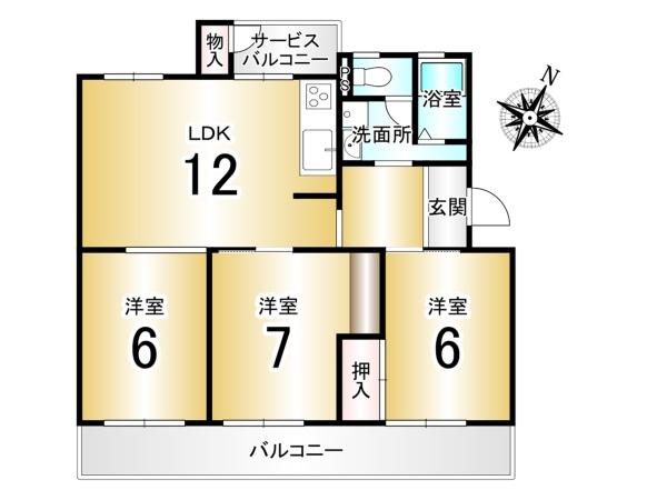 醍醐上ノ山団地B3棟