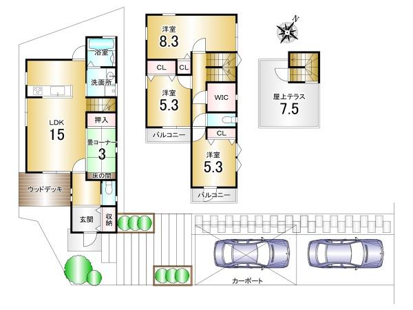長岡京市金ケ原北裏の中古一戸建て