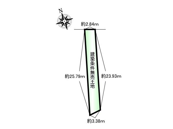 深草大亀谷西久宝寺町_建築条件無売土地