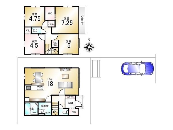 深草大亀谷万帖敷町＿新築一戸建５期１号地