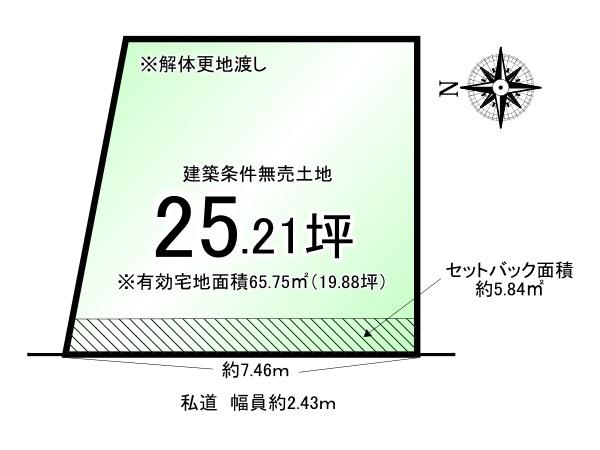 深草西出町＿建築条件無売土地