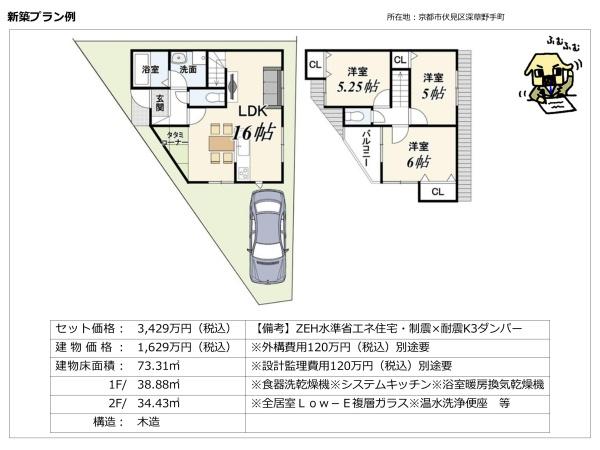 深草野手町＿建築条件付売土地